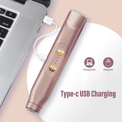 Akunbem Bikini Trimmer for Women, Electric Shaver and Razor Rechargeable 2-In-1